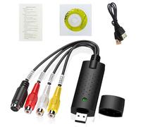 niusility VHS to Digital Converter USB 2.0, Video Capture Device, Mini DV Tape Converter to Digital, RCA to USB Audio Video Converters, Convert VCR to Digitals from VCR VHS Mini DV Hi8 DVD for MAC/PC