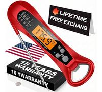 NIUTA® Temp Pro® Meat Thermometer Digital, 1 Sec Instant Read, NIST® Certified Accurate to ±0.5℉, Ultra Bright LED Screen, 100% Waterproof, Auto-Rotate, for BBQ, Turkey, Candy, Liquids Christmas Gift