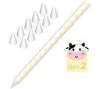 NIUTRENDZ Cow Print iPencil Case for Apple Pencil 2nd Generation - Silicone Protective Sleeve With 10pcs Tips Cover (Yellow)