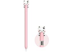 NIUTRENDZ Cute Cow Case for Apple Pencil USB-C Case Silicone Protective Cover Sleeve Skin Accessories【Magnetic Charging & Double Tap】 (Pink)