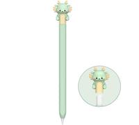 NIUTRENDZ Cute Dragon Case for Apple Pencil 2nd Generation Case Silicone Protective Cover Sleeve Skin Accessories【Magnetic Charging & Double Tap】 (Green)