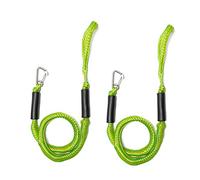 NIUTRIP Bungee Dock Line with Stainless Steel Clip - Boat Dock Rope with Foam Float for Kayak, Canoe, Pontoon, Watercraft, SeaDoo, Docking - 4-5.5 ft, 2 Pack (Yellow&Green)