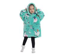 NIUVOO Blanket Hoodie for Kids Toddlers, Super Soft Fleece Dressing Gown Kids Wearable Blanket Warm Comfortable Hooded Robe Gifts for Boys Girls(Color:Alpaca)