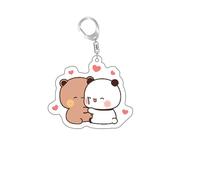 NIUVOO Cartoon Keychain Cute Panda Bubu & Dudu Keychain - Kawaii Anime Cute Keychains(Style 3)