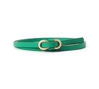 NIUXICH Leather Waistband for Women Dress Shirt Decoration Belt Clothing Accessories Thin Belt, Green