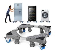 NIUXX Movable Adjustable Base with 8 Strong Feet, Multi-functional Mobile Case Roller Dolly with 4 Feet, Large Furniture Boxes Moving Base for Washing Machine Dryer Refrigerator