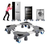 NIUXX Movable Adjustable Base with 8 Strong Feet, Multi-functional Mobile Case Roller Dolly with 4 Feet, Large Furniture Boxes Moving Base for Washing Machine Dryer Refrigerator