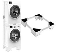 NIUXX Universal Washing Machine Base with 4 Strong Feet, Furniture Base with Hight Feet 8.2 cm, Adjustable Width 46-69 cm Refrigerator Stand, Washer and Dryer Pedestal for Small Appliances