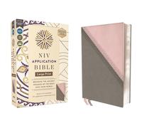 NIV Application Bible, Large Print, Leathersoft, Pink/Gray, Red Letter, Comfort