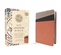 NIV Application Bible, Leathersoft, Coral/Gray, Red Letter, Comfort Print: Bringing the Ancient Message of the Bible Into Your World (NIV Application Commentary Resources)