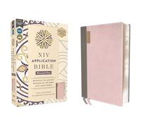 NIV Application Bible, Personal Size, Leathersoft, Pink Gray, Red Letter, ...