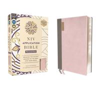 NIV Application Bible, Personal Size, Leathersoft, Pink/Gray, Red Letter, Comfor
