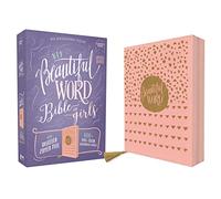 Niv, Beautiful Word Bible for Girls, Updated Edition, Leathersoft, Zippered, Pink, Red Letter, Comfort Print: 600+ Full-Color Illustrated Verses