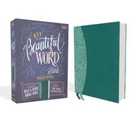 Niv, Beautiful Word Bible, Updated Edition, Peel/Stick Bible Tabs, Leathersoft, Teal, Red Letter, Comfort Print: 600+ Full-Color Illustrated Verses