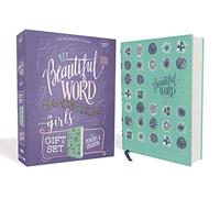 Niv, Beautiful Word Coloring Bible for Girls Pencil/Sticker Gift Set, Updated, Leathersoft Over Board, Teal, Comfort Print: 600+ Verses to Color
