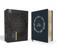 NIV Family Bible, Navy Wreath, Comfort Print