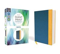 Niv, Giant Print Compact Bible for Boys, Leathersoft, Blue, Red Letter Edition, Comfort Print