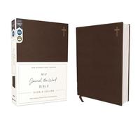 Niv, Journal the Word Bible, Double-Column, Leathersoft, Brown, Red Letter Edition, Comfort Print: Reflect, Take Notes, or Create Art Next to Your Favorite Verses