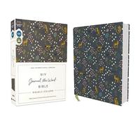 Niv, Journal the Word Bible (Perfect for Note-Taking), Double-Column, Cloth Over Board, Navy Floral, Red Letter, Comfort Print: Reflect, Take Notes, or Create Art Next to Your Favorite Verses