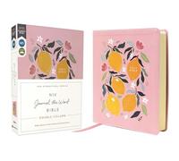 Niv, Journal the Word Bible (Perfect for Note-Taking), Double-Column, Leathersoft, Pink, Red Letter, Comfort Print: Reflect, Take Notes, or Create Art Next to Your Favorite Verses