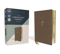 Niv, Larger Print Compact Bible, Leathersoft, Brown, Red Letter, Comfort Print: New International Version, Brown, Leathersoft, Red Letter, Comfort Print