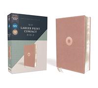 New International Version – Larger Print Compact Bible – Leathersoft Pink, Red Letter, Comfort Print
