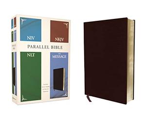 Niv, Nkjv, Nlt, the Message, (Contemporary Comparative) Parallel Bible, Bonded Leather, Burgundy: New International Version, New Living Translation, ... the Message, Burgundy, Bonded Leather