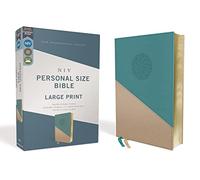 Niv, Personal Size Bible, Large Print, Leathersoft, Teal/Gold, Red Letter Edition, Comfort Print: New International Version, Teal/Gold Leathersoft, Personal Size, Comfort Print: Red Letter Edition