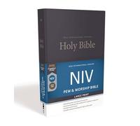 NIV, Pew and Worship Bible, Large Print, Hardcover, Blu - HardBack NEW Zondervan