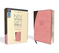 Niv, Premium Gift Bible, Leathersoft, Pink/Brown, Red Letter Edition, Comfort Print: New International Version, Pink/Chocolate LeatherSoft