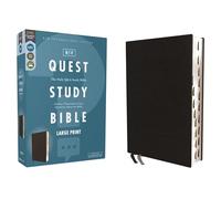 Niv, Quest Study Bible, Large Print, Bonded Leather, Black, Thumb Indexed, Comfort Print: The Only Q and A Study Bible