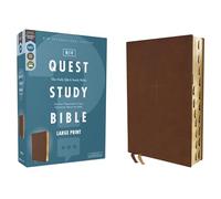 Niv, Quest Study Bible, Large Print, Leathersoft, Brown, Thumb Indexed, Comfort Print: The Only Q and A Study Bible