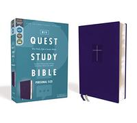 Niv, Quest Study Bible, Personal Size, Leathersoft, Blue, Comfort Print: The Only Q and A Study Bible