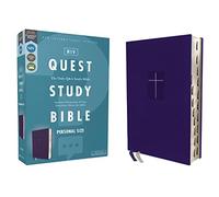 Niv, Quest Study Bible, Personal Size, Leathersoft, Blue, Thumb Indexed, Comfort Print: The Only Q and A Study Bible