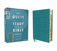 Niv, Quest Study Bible, Personal Size, Leathersoft, Teal, Thumb Indexed, Comfort Print: The Only Q and A Study Bible