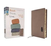 Niv, Read. Think. Live., Leathersoft, Brown, Thumb Indexed, Comfort Print: 365-Day NIV Devotional Bible - Discover Your Part in God's Plan