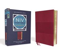 NIV Study Bible, Fully Revised Edition, Large Print, Leathersoft, Burgundy, Red Letter, Comfort Print