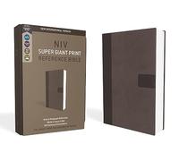 NIV, Super Giant Print Reference Bible, Giant Print, Imitation Leather, Gray, Red Letter Edition
