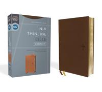 NIV, Thinline Bible, Compact, Leathersoft, Brown, Red Letter, Comfort Print by Z