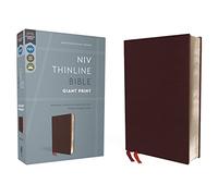 NIV, Thinline Bible, Giant Print, Bonded Leather, Burgundy, Red Letter Edition: New International Version, Burgundy Bonded Leather, Thinline, Giant Print Bible: Red Letter Edition