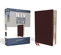 NIV, Thinline Reference Bible, Large Print, Bonded Leather, Burgundy, Red Letter Edition, Comfort Print: New International Version, Burgundy, Bonded ... Thinline Reference Bible: Red Letter Edition