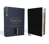 Niv, Thompson Chain-Reference Bible, Large Print, Bonded Leather, Black, Thumb Indexed, Red Letter, Comfort Print: New International Version, European ... Black, Thompson Chain-reference Bible