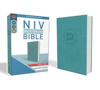 NIV, Value Thinline Bible, Large Print, Imitation Leather, Blue: New International Version, Turquoise Leathersoft, Black Letter