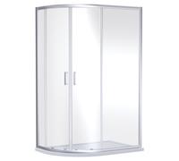 Niva 6 2 Door Offset Quadrant Shower Enclosure | Chrome | Glass/Aluminium | 900mm x 760mm