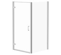 Niva 6 Hinged Door Shower Enclosure | Chrome | Glass/Aluminium | 1000mm x 1000mm