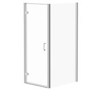 Niva 6 Hinged Door Shower Enclosure | Chrome | Glass/Aluminium | 760mm x 1000mm