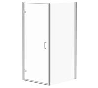 Niva 6 Hinged Door Shower Enclosure | Chrome | Glass/Aluminium | 900mm x 760mm