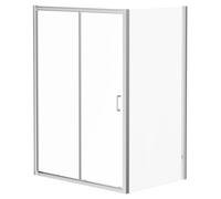 Niva 6 Sliding Door Shower Enclosure | Chrome | Glass/Aluminium | 1600mm x 700mm