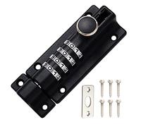 NIVAOBI Combination Locking Bolt 4 Digit Sliding Lockable Padbolt 120mm Heavy Duty Stainless Steel Sliding Gate Lock with Anti-Tamper Screws Security Keyless Latch Bolt Lock for Sheds Cabinet