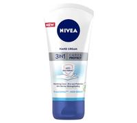 NIVEA 3 in 1 Care and Protect Anti-bacterial Hand Cream (75ml), Hand Cream for Dry and Tight Skin, Protective Mini Hand Cream, Hand Lotion with JoJoba Oil